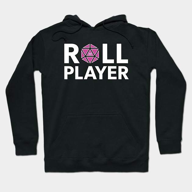 Roll Player (Pink d20) Hoodie by NashSketches